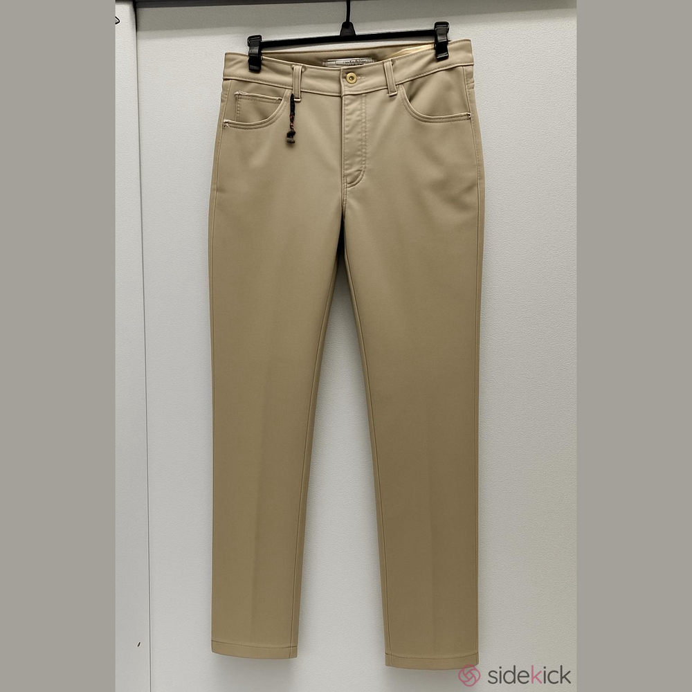 NEW MARCO PESCAROLO Men's Cotton Blend Twill Pants Grey Size 36 x 34 Mod Neranom